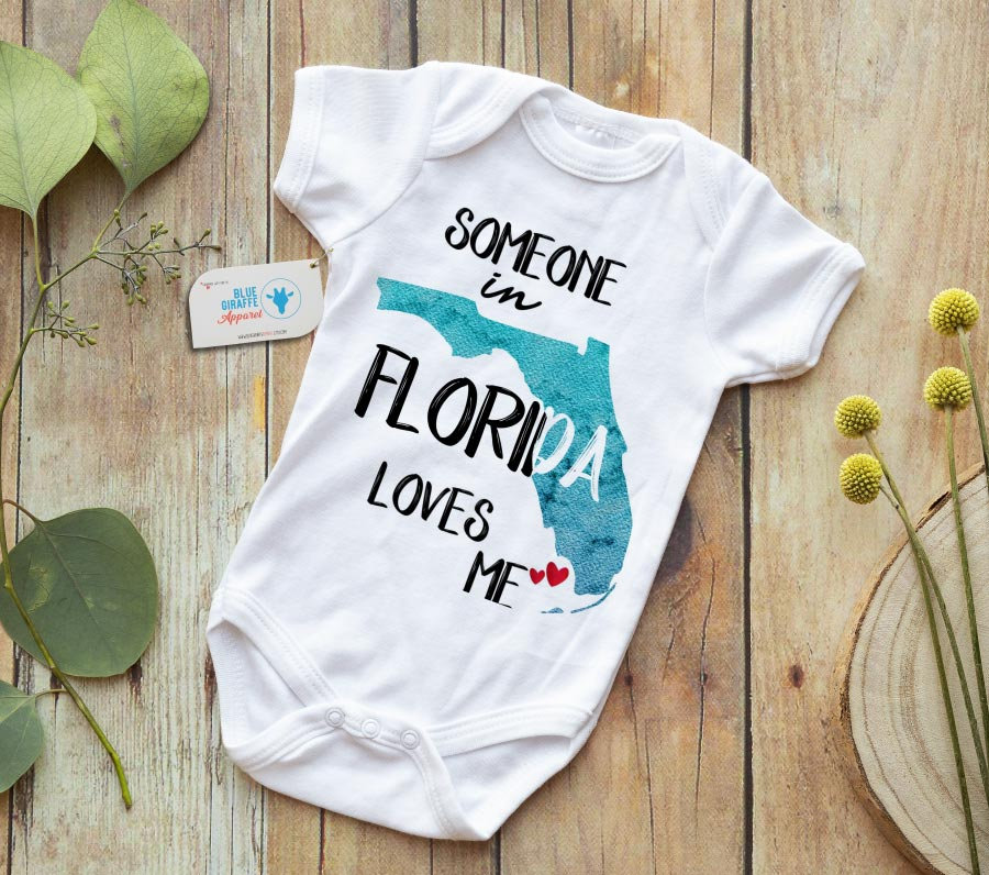 Florida Love Baby Onesie Florida Love Baby Onesie