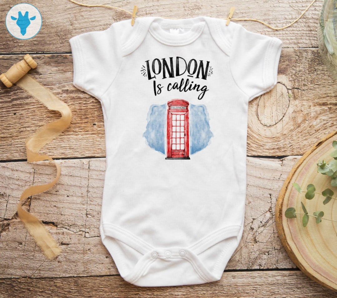London is Calling Bodysuit, London Onesie®, Phone Booth Bodysuit, Funny