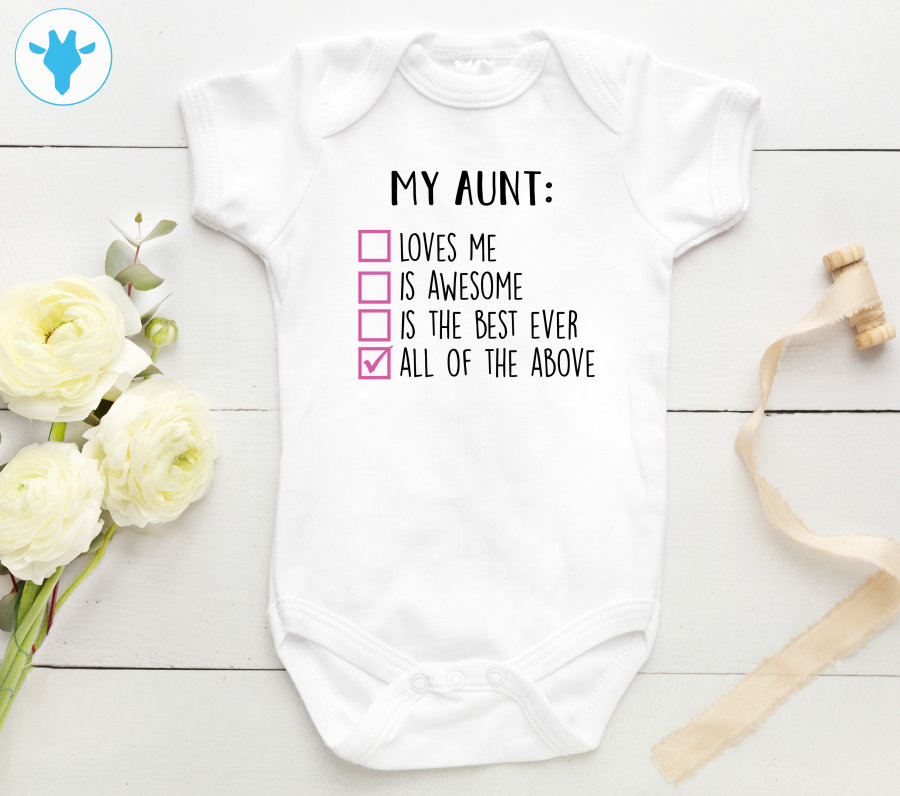 Cute aunt shirts for babies Clearance