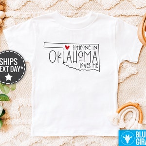 Someone In Oklahoma Loves Me Toddler Shirt, Oklahoma Baby Clothes, Loved Baby Onesie®, Long Distance Baby Bodysuit, State Baby Onesie®