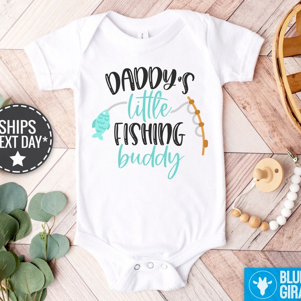 Daddy's Fishing Buddy Baby Boy Onesie®, Cute Father's Day Bodysuit, Fishing Bodysuit, Cute Baby Clothes