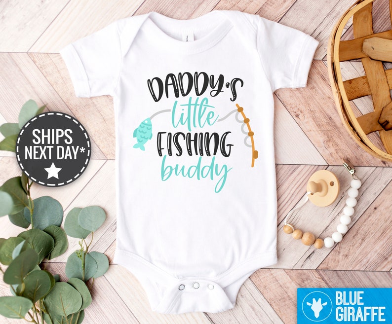 Daddy#39;s Fishing Buddy Baby Boy Onesie®, Cute Father#39;s Da Daddy#39;s Fishing Buddy Baby Boy Onesie®, Cute Father#39;s Da