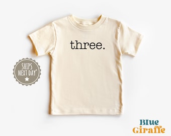 Camiseta de 3.er cumpleaños para niño - Camiseta de 3.er cumpleaños para niños - Camiseta natural de 3.er cumpleaños para niños y jóvenes