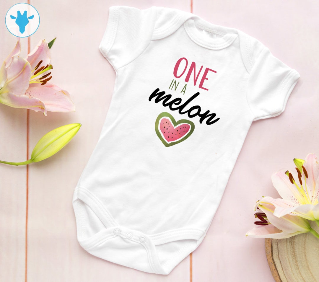 One in A Melon Bodysuit, Watermelon Baby Clothes, Cute Baby Girl