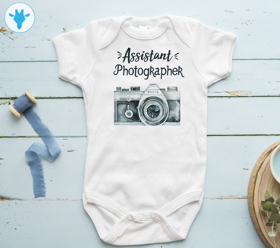 thumbnail image 2 of Future Photographer Baby Bodysuit - Camera Design Infant Onesie For Photography Lovers 2 of 12