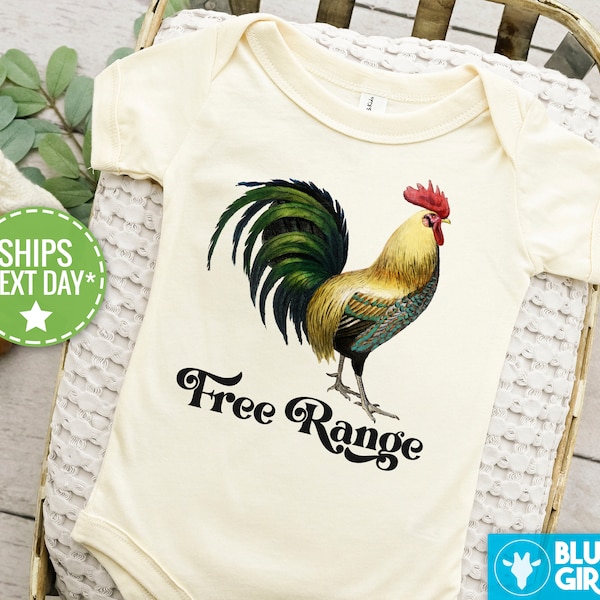 Free Range Onesie®, Cute Chicken Baby Bodysuit, Country Styled Onesie®