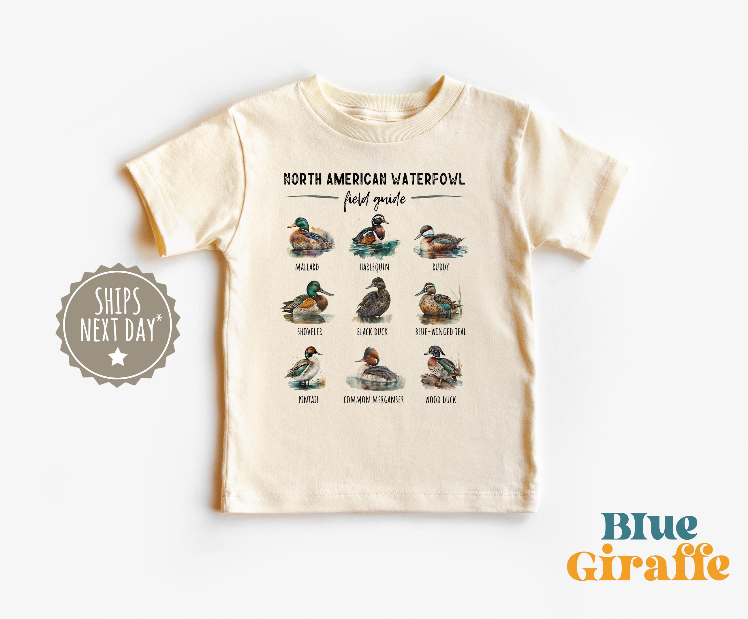 Duck Hunting Toddler Shirt - Ducks of North American Kids Shirt - Wild Ducks Toddler Tee - Cute Waterfowl Natural Shirt