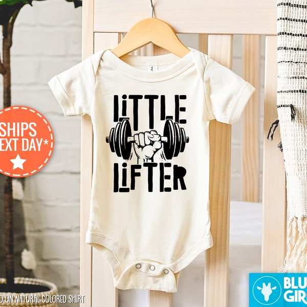 Little Lifter Onesie®, Cute Gym Baby Bodysuit, Active Baby Onesie®, Gym Tops for Kids