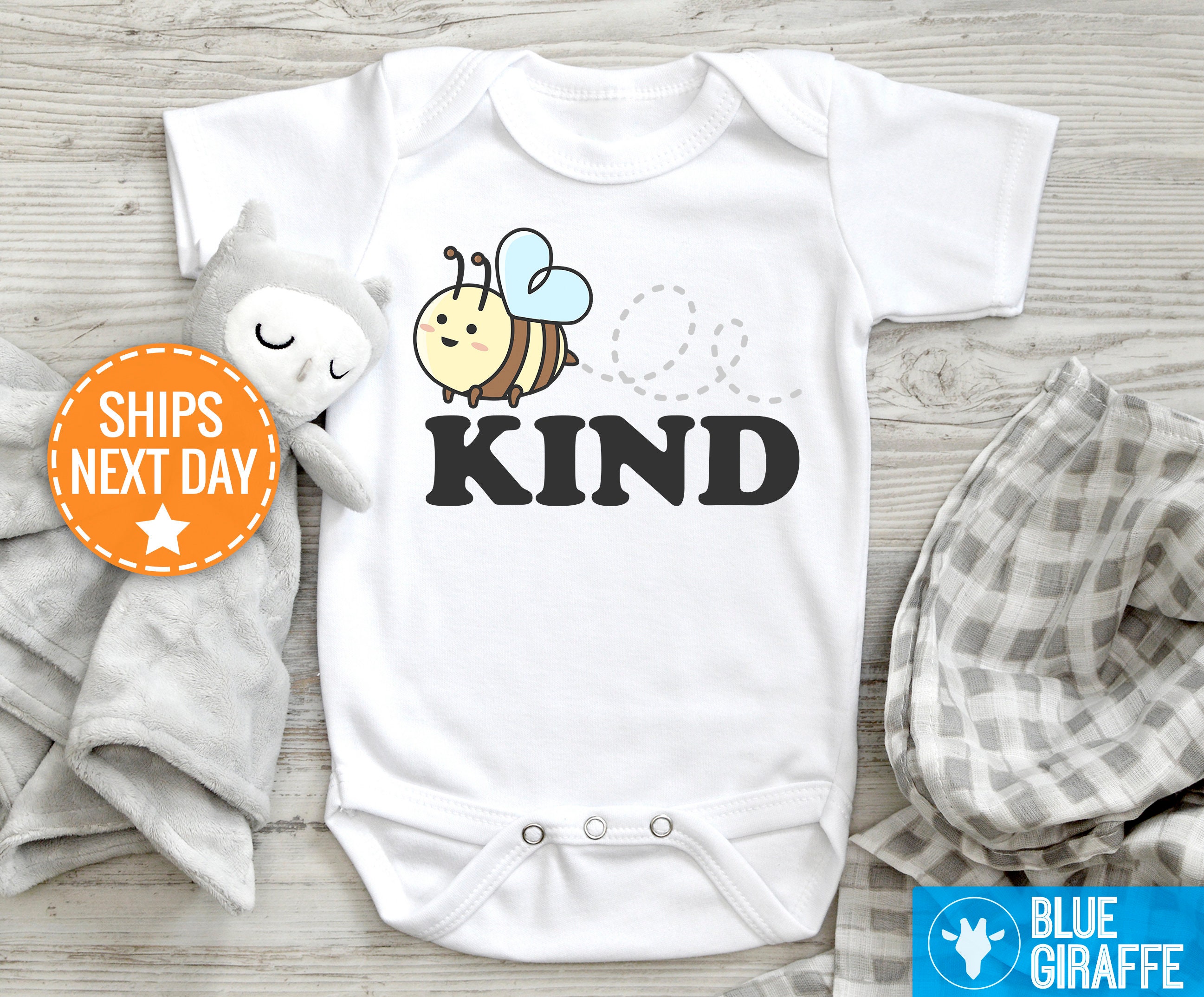 Bee Kind Onesie Bumble Bee Bodysuit Be Nice Shirt Baby Etsy