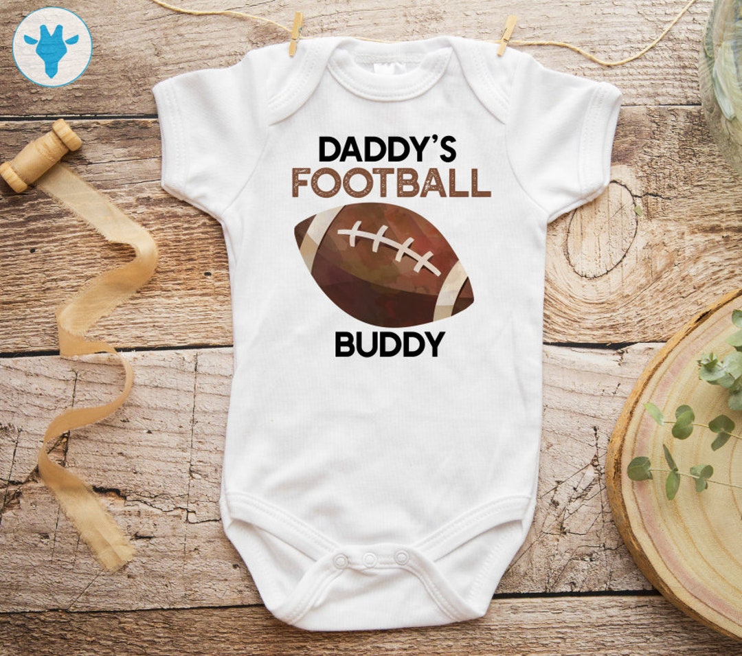 Daddy's Football Buddy Bodysuit Funny Baby Clothes - Etsy