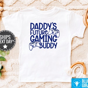 Daddy&#39;s Future Gaming Buddy Toddler Shirt, Cute Father Baby Clothes, Gaming Onesie®, Gaming Baby Clothes