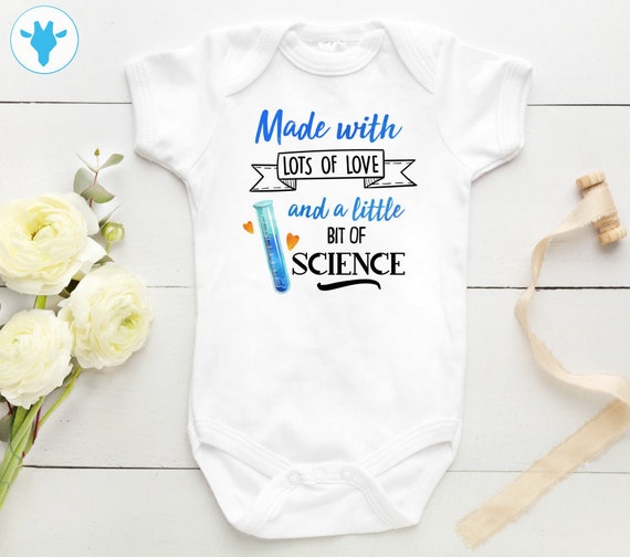 made with love and science onesie