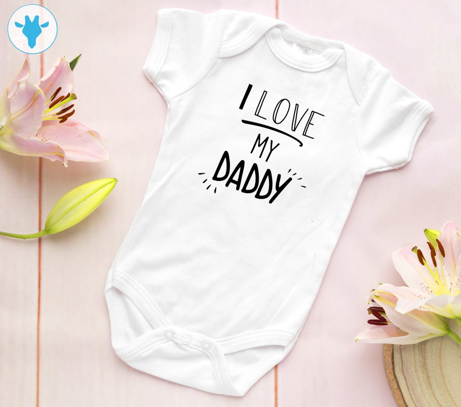 I Love My Daddy Bodysuit Cute Baby Clothes Sports Baby Gift Etsy
