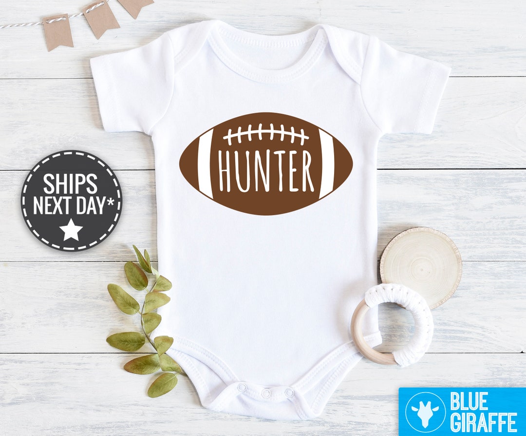 Personalized Football Baby Onesie®, Football Baby Onesie®s, Cute Fall