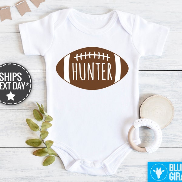 Personalized Football Baby Onesie®, Football Baby Onesie®s, Cute Fall Onesie®, Football Name Baby Onesie, Custom Name Baby Clothes