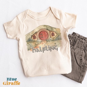 Halbling Baby Body® - Fantasie Baby Outfit - Hobbit Hole Tür Body - Buch Babykleidung