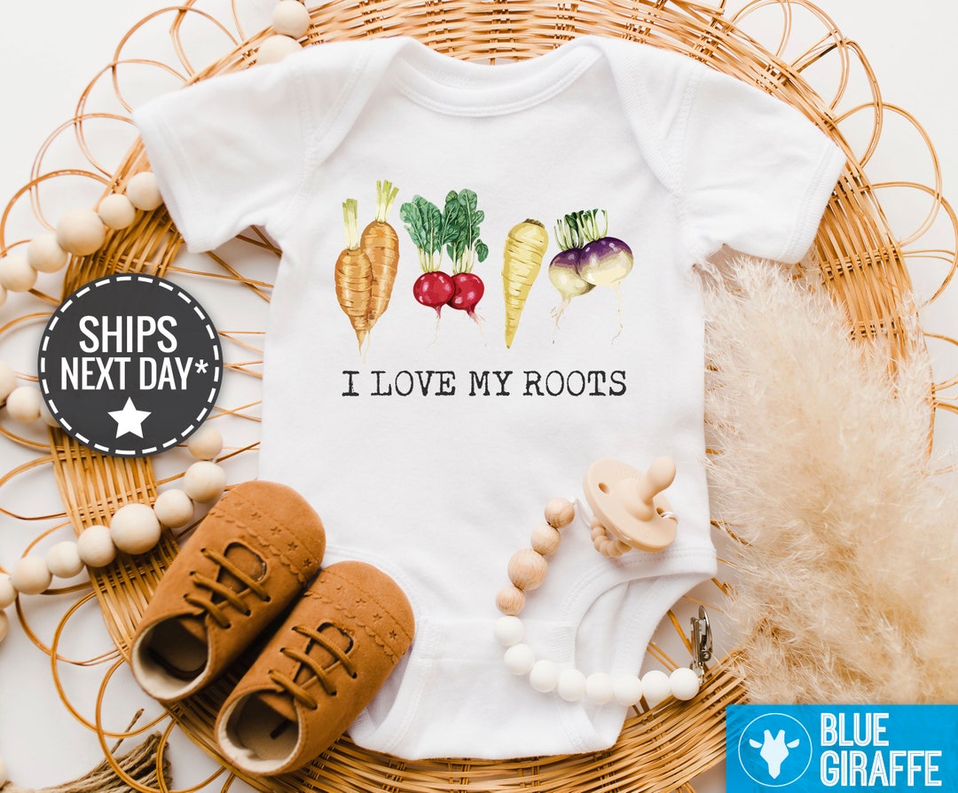 Vegetable Baby Onesie®, Cute I Love My Roots Onesie®, Garden Baby