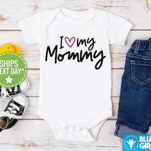 Kocham moją mamę Onesie®, słodkie body niemowlęce dla mam