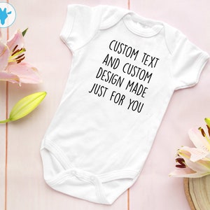 Custom Text Baby Bodysuit, Personalized Gift, Personalized Bodysuit, Baby Girl Gift, Boho Baby Clothes, Baby Shower Gift image 2