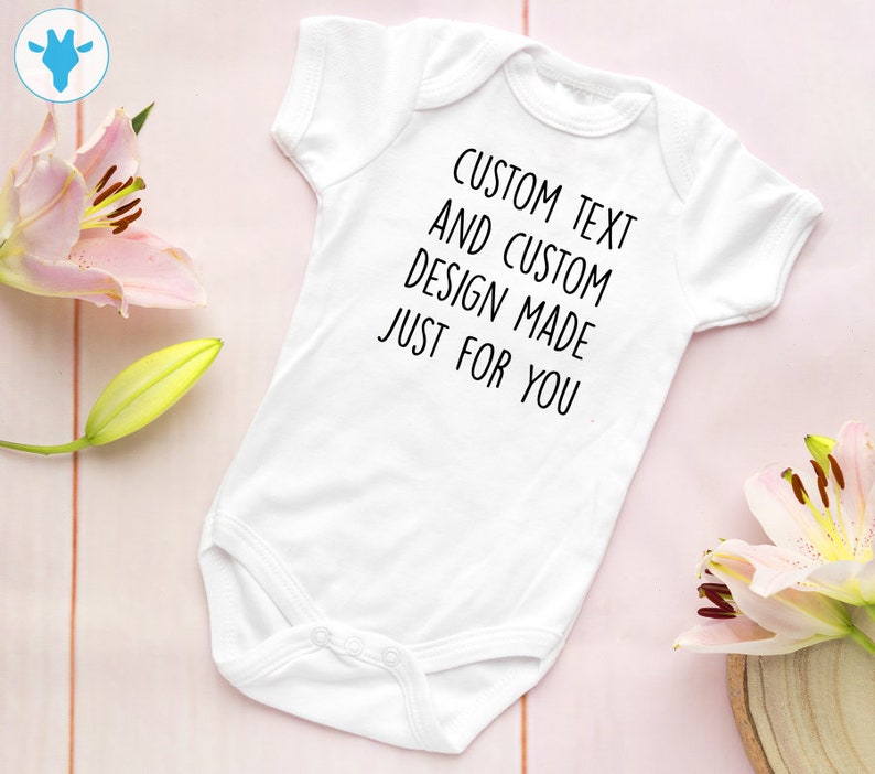 Custom Text Baby Bodysuit, Personalized Gift, Personalized Bodysuit, Baby Girl Gift, Boho Baby Clothes, Baby Shower Gift image 2