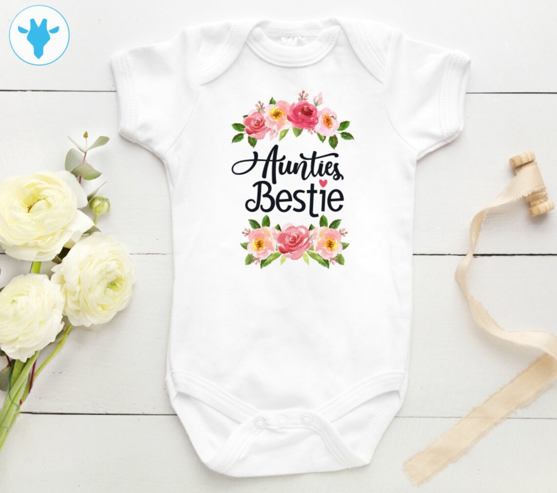 Aunties Bestie Bodysuit Cute Baby Clothes Boho Baby Clothes Etsy