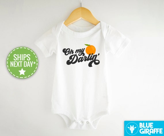 Oh My Darlin Baby Onesie®, Cute Clementine Bodysuit, Summer Baby Onesie®