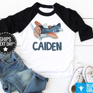 Personalized Airplane Baby Boy Shirt, Personalized Name Onesie®, Custom Baby Boy, Boy Coming Home Outfit, Toddler Shirt