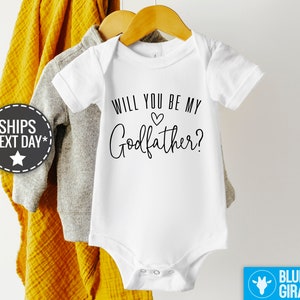 The Grandson Godfather Theme Baby Bodysuit & Bib Set - Cute Godson Outfit With Matching Bib