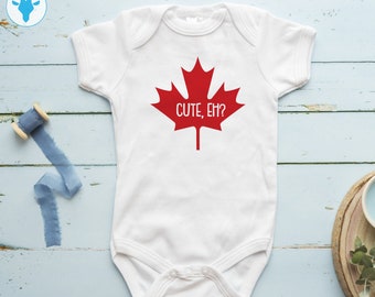 Canadian Baby Onesie® - Cute Eh? Bodysuit - Funny baby Onesie® - Hipster Baby Onesie - Cute Baby Onesie - Unisex Baby Onesie