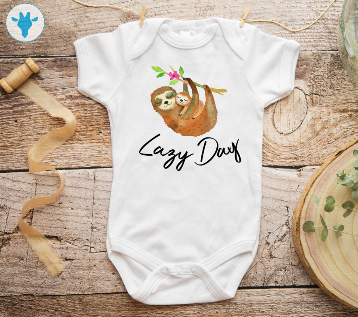Lazy Day Onesie® Sloth Baby Clothes Sloth Onesie Cute Etsy