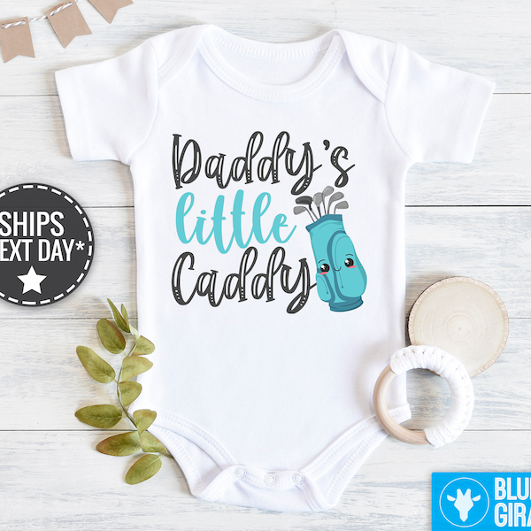 Daddy's Little Caddy Onesie®, Cute Father's Day Shirt, Golfing Baby Bodysuit, Gift For Her, Golf lover Baby Clothes