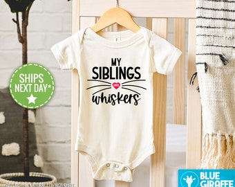 My Siblings Have Whiskers Onesie®, Funny Animal Lover Baby Bodysuit, Cute Sibling Baby Clothes