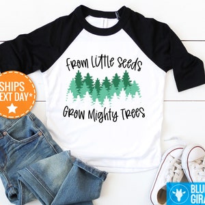 From little seeds grow mighty trees Shirt, Cute Tree Onesie® Baby, Cute Tree Baby Onesie®, Nature Onesie®, Wilderness Baby Onesie®