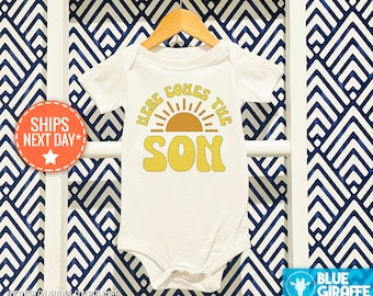 Here Comes The Son Onesie®, Cute Sunshine Bodysuit, Happiness Onesie®, New Baby Boy Gift