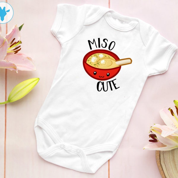 Miso Cute Onesie®, Baby Shower Gift, Unisex Baby Clothes, Baby Girl Clothes, Funny Bodysuit, Sushi Onesie®, Cute Baby Onesies, Hipster Baby