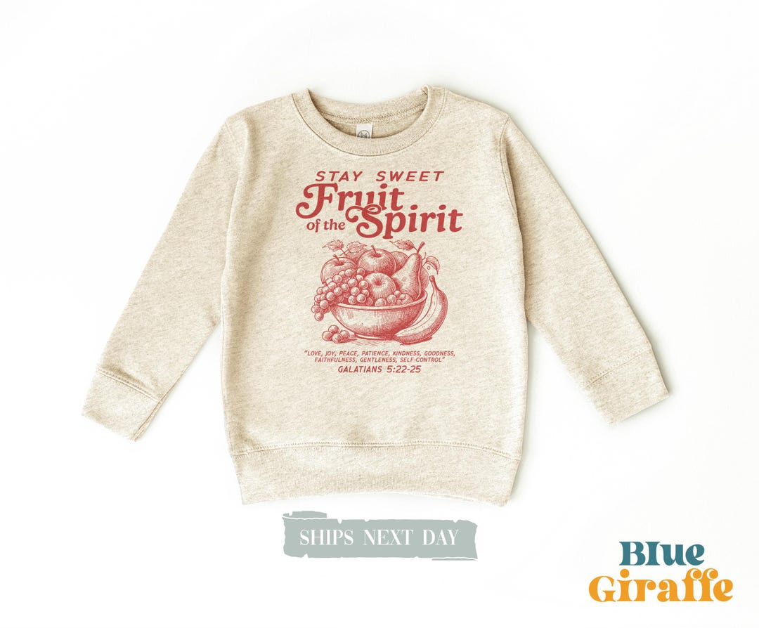 Fruits of the Spirit Christian Kids Sweatshirt - Religious Crewneck ...