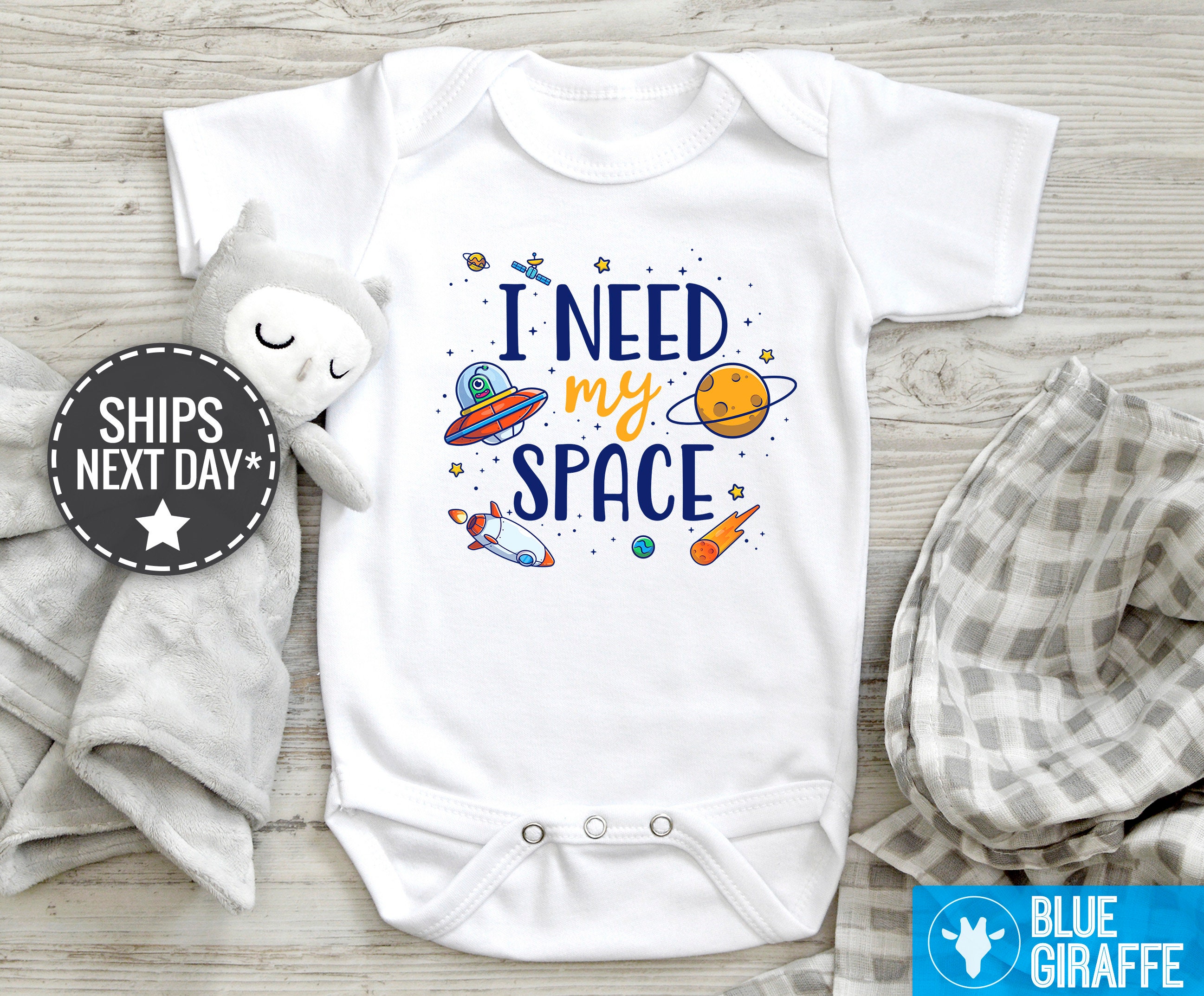 I Need Space Bodysuit Space Onesie Cute Galaxy baby Clothes Etsy