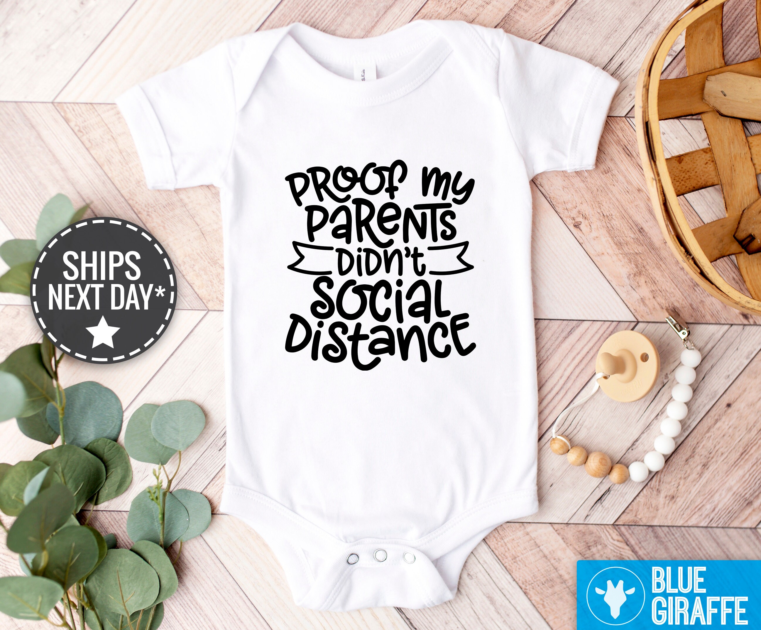 Social store distancing onesie