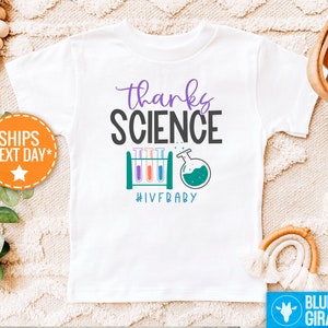 Thanks Science IVF Shirt, Cute In Vitro Fertilization Baby Onesie®, IVF Onesie, IVF Baby Shower, Baby Shower Gift