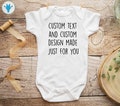Custom Text Baby Bodysuit, Personalized Gift, Personalized Bodysuit, Baby Girl Gift, Boho Baby Clothes, Baby Shower Gift