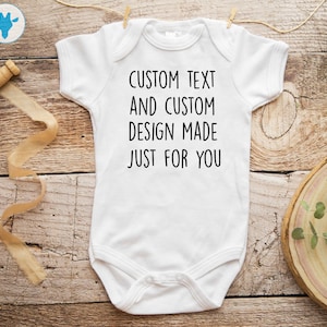 Custom Text Baby Bodysuit, Personalized Gift, Personalized Bodysuit, Baby Girl Gift, Boho Baby Clothes, Baby Shower Gift