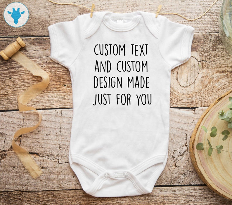 Custom Text Baby Bodysuit, Personalized Gift, Personalized Bodysuit, Baby Girl Gift, Boho Baby Clothes, Baby Shower Gift image 1