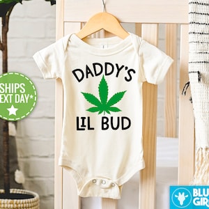 Papas Lil Bud Baby Body®, Marihuana-Baby-Bodysuit, Unisex-Babybody