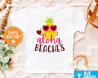 Maglietta per neonati Aloha Beaches, tutina per neonati carina®, body Aloha, maglietta raglan, vestiti per neonati hawaiani