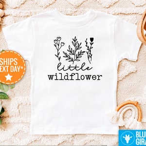 Cute Little Wildflower Shirt, Cute Boho Baby Clothes, Boho Wildflower Shirt, Flower Bodysuit, Raglan Shirt