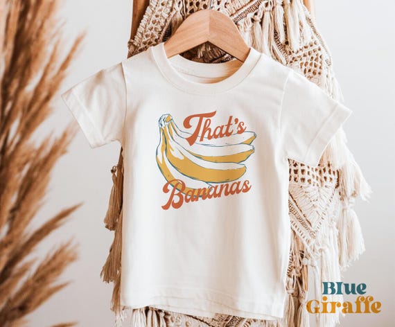 That's Banana's Shirt Kids Shirt - Fruit Banana Shirt Toddler Natural Shirt - Funny Banana Graphic Tee - Vintage Aesthetic