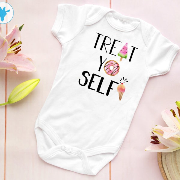 Treat Yo Self Onesie® - Parks and Recreation - Baby Onesie funny - Cute Baby Clothes - Baby Bodysuit Gift