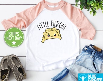 Little Pierogi Pfirsich Raglan-Shirt, Polish Body®, Essen Baby Bodysuit, Polish Geld Body®, polska Onesie®, Babygeschenk