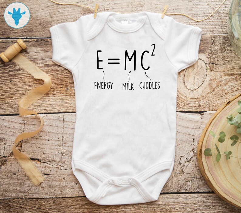 Science Bodysuit EMC2 Onesie® Funny Baby Clothes Geek Etsy