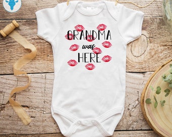 Grandma Was Here Bodysuit, Cute Baby Clothes, Baby Gift, Baby Boy Clothes, Boho Baby Clothes, Baby Boy Gift